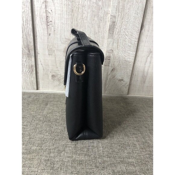 Womens Pierre Loues Black Phone Crossover Handbag w/ Handle & Detachable Strap - Picture 5 of 6